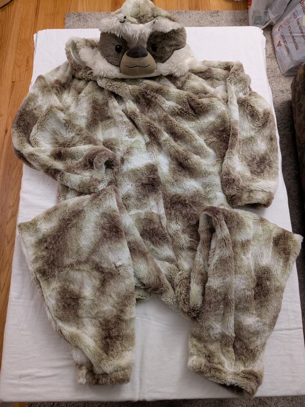 Sloth Halloween Costume Union Suit Adult Large EUC